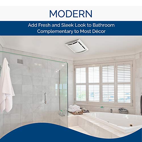 Image of Broan-NuTone QK60S Bathroom Ventilation Grille Upgrade QuickKit, 2.5 Sones, 60 CFM Fan Motor, White