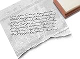 Stempel Textstempel Vintage Écriture X mit alter Handschrift - Schriftstempel Scrapbook Artjournal Kunst Retro Shabby chic Deko - zAcheR-fineT
