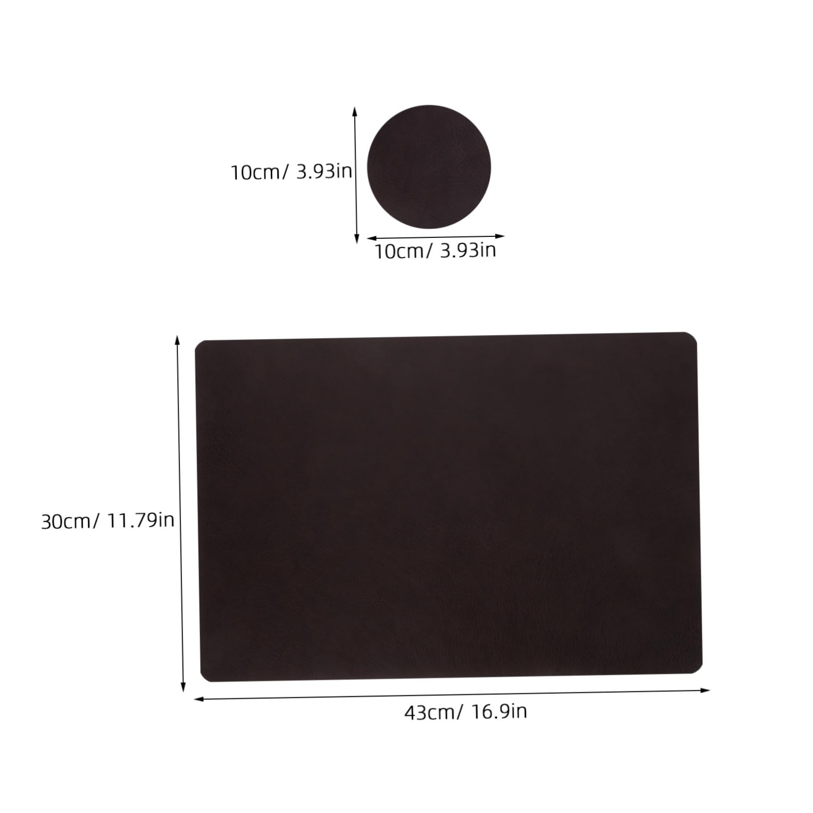 Sets de Table Carrés Résistants à L’Eau L’Huile Lot de 8 en PU Noir pour Repas Quotidiens et Tables de Salle à Manger