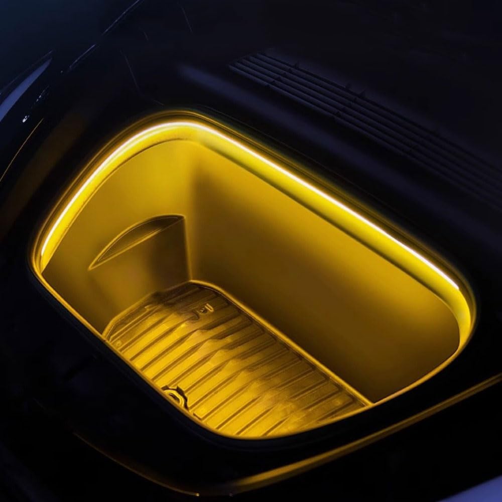 12 V elastyczna silikonowa listwa oświetleniowa LED do Tesli Model 3/Y (2021-2023) - Dekoracyjne frunk/oświetlenie przestrzeni bagażowej, model 3-jasny biały