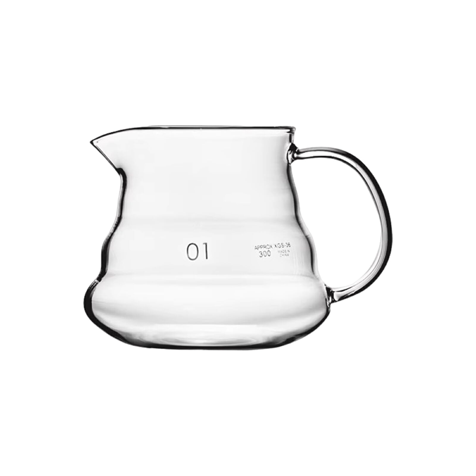 drburpily Coffee Server with Splashing Dust-Proof Lid Smooth Flows Pour Over Coffee Maker Glass Glass Coffee Pot, 450ml, uncovered
