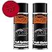 Produktbild TRISTARcolor Autolack Spraydosen Set für Alpine/Renault/Renault RVI 727 Rouge VIF/Spanisch Rot Basislack Klarlack Sprühdose 400ml