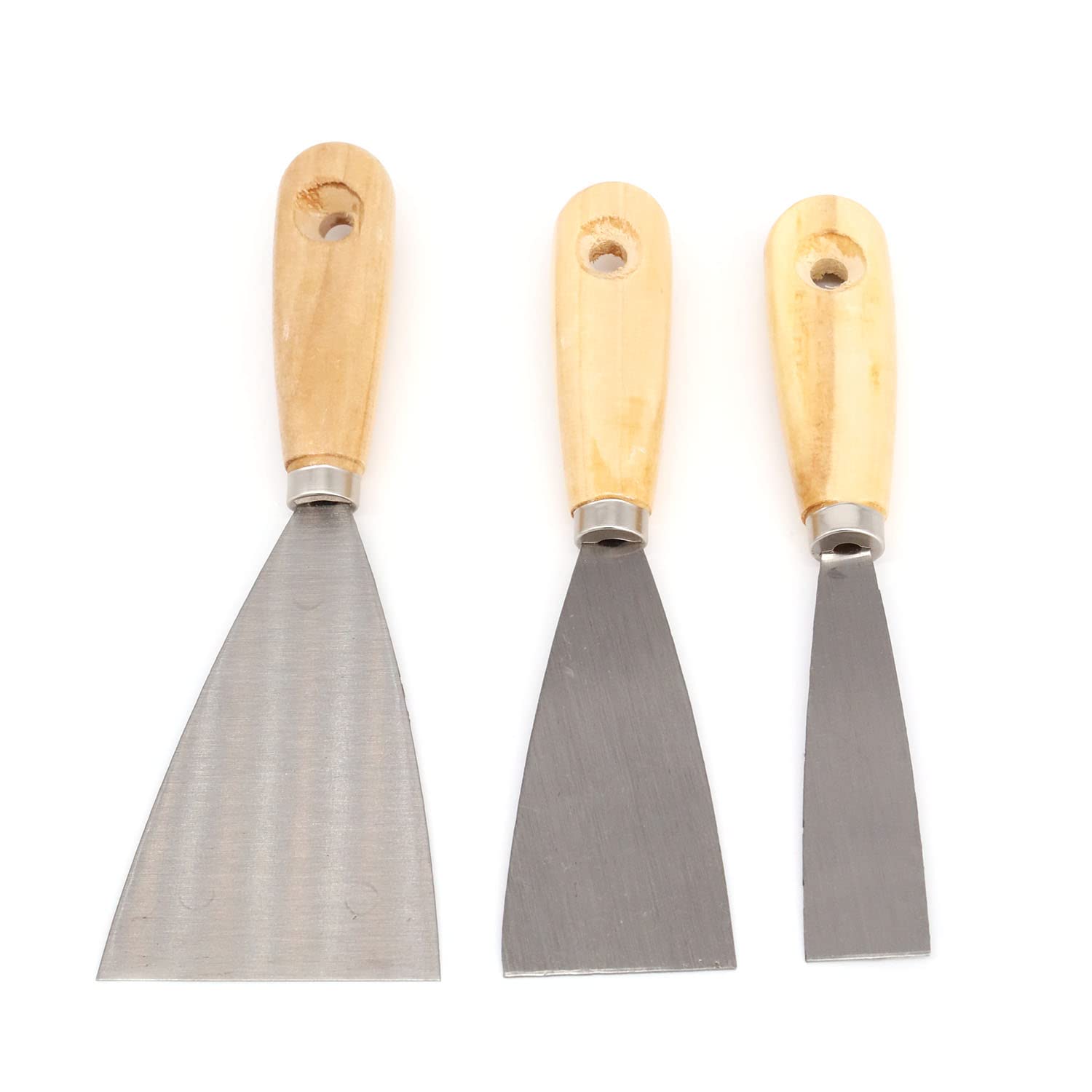 Buy 3 Piece Wallpaper & Paint Scraper Tool Set, Wooden Handle and Metal Blade, Perfect DIY