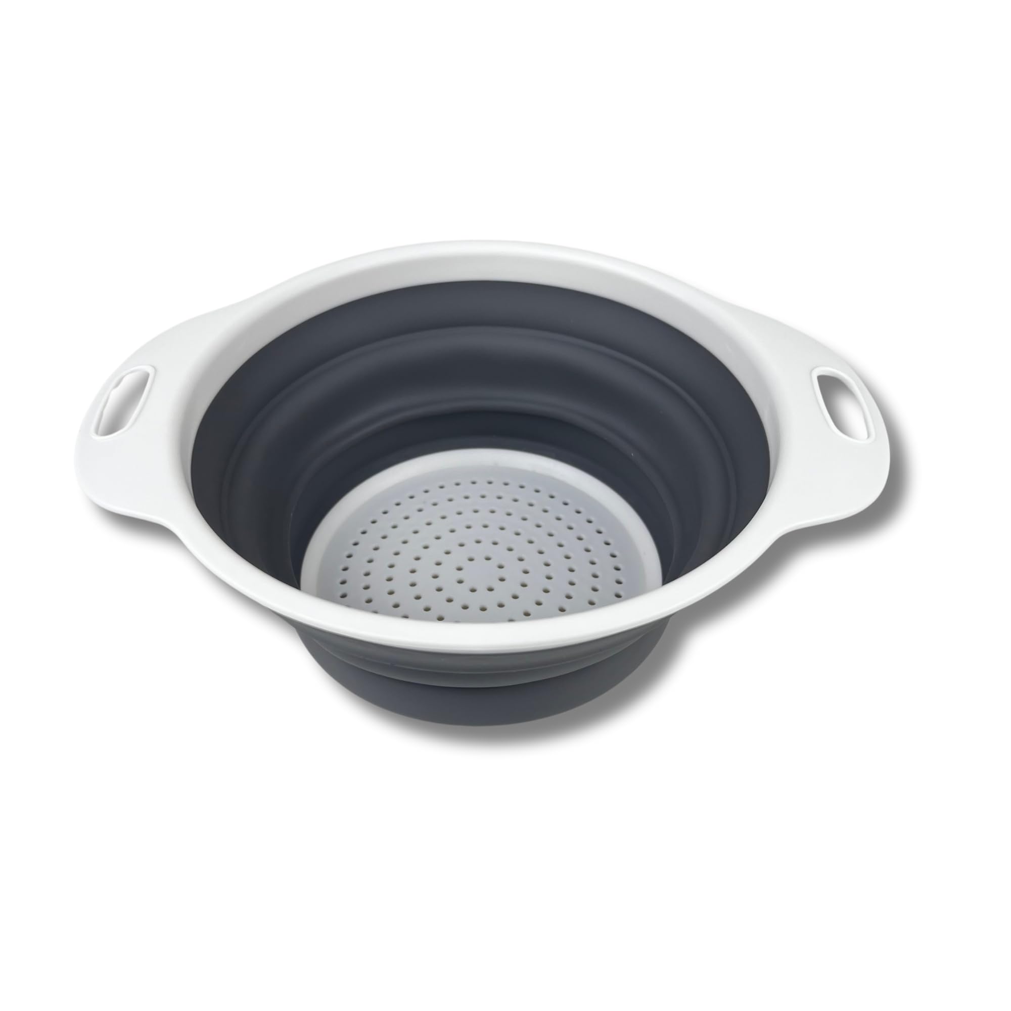Égouttoir Pliable de Cuisine Gris Blanc PP TPR (25 x 20 x 8,​5 cm)
