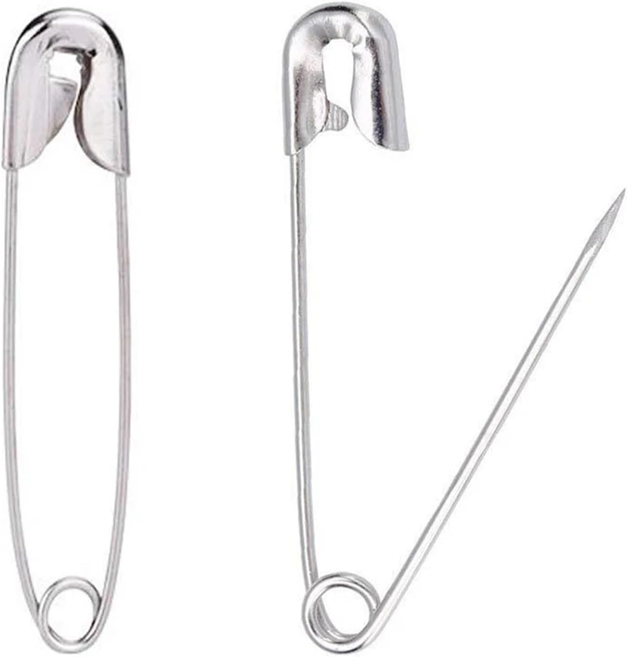 800pcs Safety Pins DIY Sewing Tools Accessory Silver Metal Needles Large Pin Small Brooch Apparel Accessories(38mm)