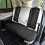 FH Group Car Seat Cushion Rear Set Black Faux Leather Automotive Seat Cushions - Universal Fit, Rear Car Seat Cushion, Car Seat Cushions With Non-slip Silicone Backing for SUV, Sedan, Van