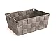 Excelsa Cross Korb 21x16x8,5cm in grau, Polypropylen, 21 x 16 x 8.5 cm