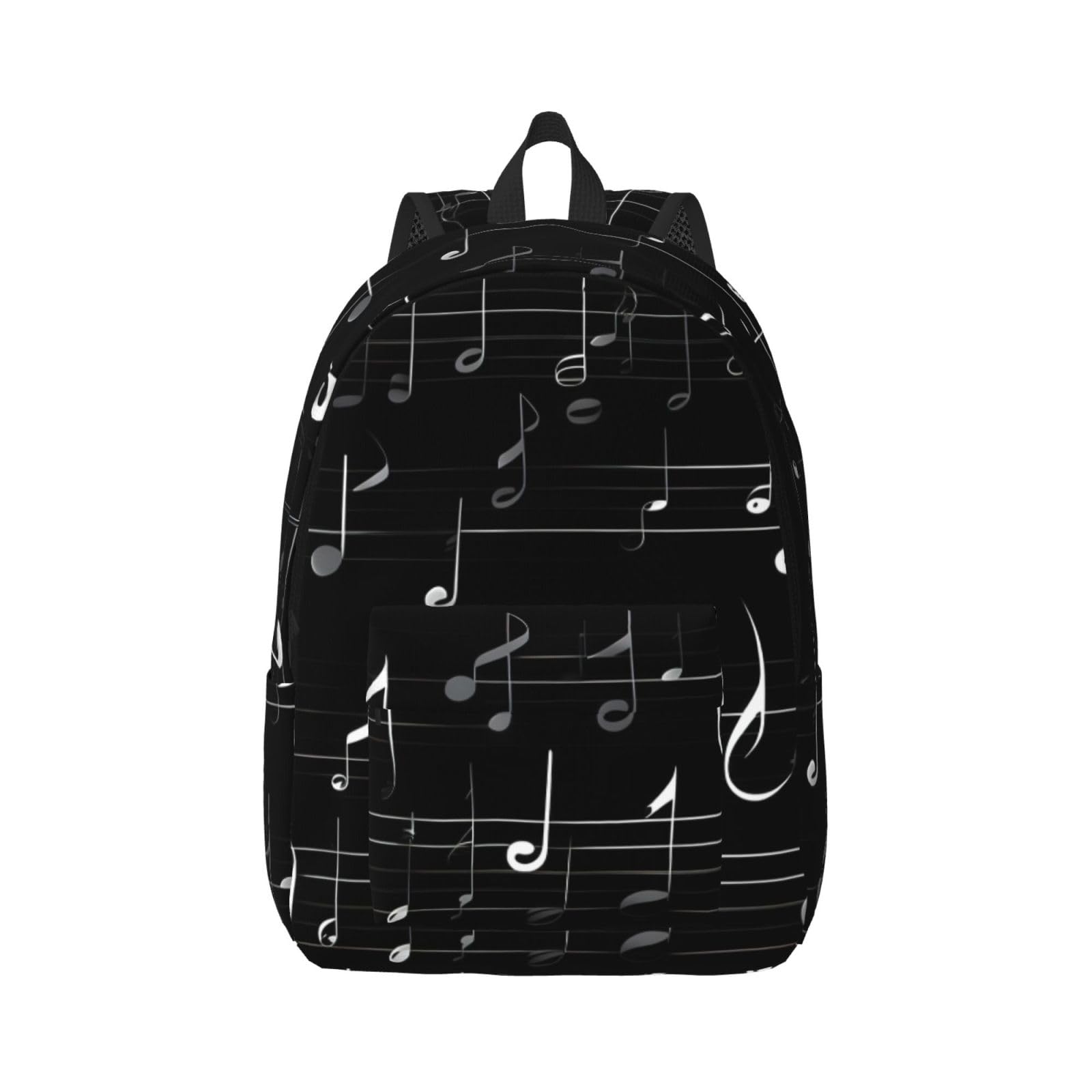 Mochilas de viaje con estampado de notas musicales ergonómica y ligera 8