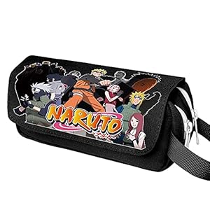 LSGGTIM Pennenetui, motief: Naruto, grote inhoud, cartoontas, waterdicht, cosmeticatas, pennenhouder…