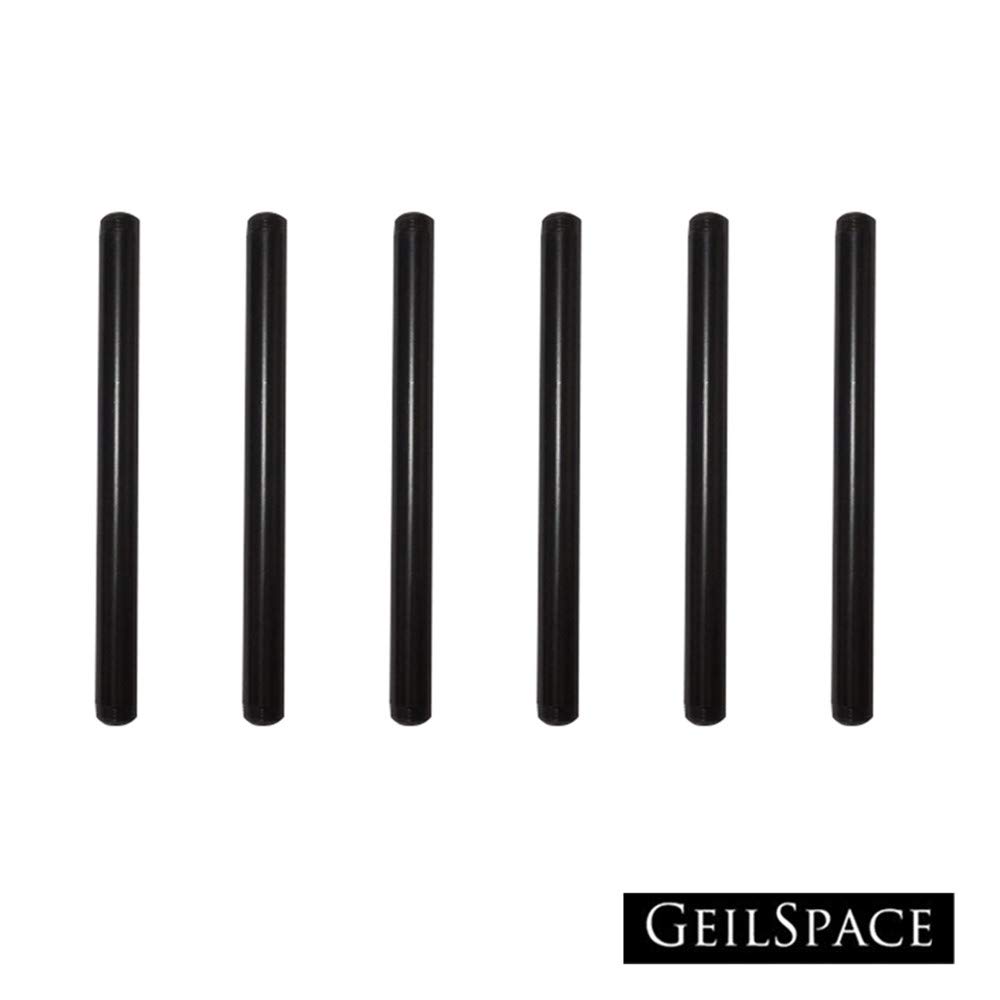 GeilSpace 6 Pack 1/2" × 10" Pre-Cut Black Metal Pipe, Industrial Steel Fits Standard Half Inch Black Threaded Pipes and Fittings - Vintage DIY Industrial Shelving (1/2" × 10")