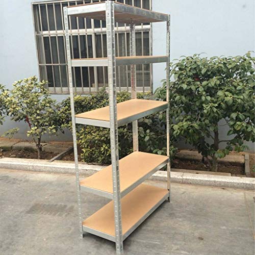 Shelving Unit for Garages and Sheds 180x90x40cm Racking Storage Shelves Metal Shelving 5 Tier Boltless Garage Storage Shelving Adjustable Shelf Easy Assembling Total Capacity 875KG -Galvanised