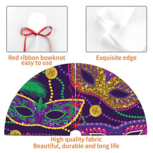Carnival Tree Skirt Mardi Gras Masquerade Tree Skirts For Carnival Christmas Decorations 36Inches Tree Mat For Christmas Holiday Party Decorations #TOP6