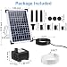 Solar Fountain Pump 12W Solar Water Fountain With 3 Spray Nozzle Solar Powered Water Pump 132 GPH Solar Pond Pump for Outdoor Garden Water Features