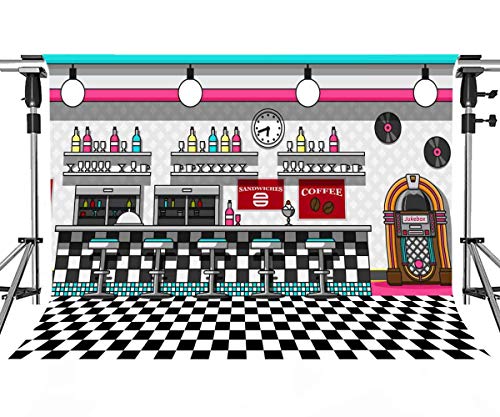 Fondo fotográfico Soda Shop 7x5ft MEETSIOY