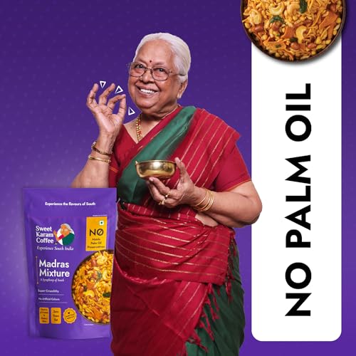 Image of Sweet Karam Coffee Special Madras Mixture - 200grams | No Palm Oil or Preservatives | Authentic South Indian Namkeen Snack | Crispy & Fresh Homemade Taste | Perfect Tea-Time Savory