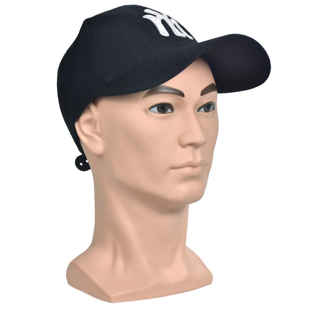 Cabeza de maniquí WanSi masculina calva para crear pelucas y mostrar sombreros o gafas. Con soporte