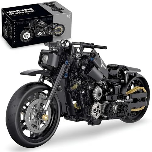 JVAVNE Technik Racing Motorcycle Building Blocks Set 1:8 Simulation Motorbike Superbike Toys for Adults Kids Collectible Racing Motorcycle Building Bricks Model 586 PCS