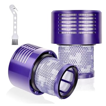 EFOTIML Sostituzioni dei filtri per vuoto 2 pacchetti per Dyson V10 Cyclone Series, V10 Animal, V10 Absolute, V10 Total Clean, SV12, filtri di sostituzione Dyson N. di parte 969082-01
