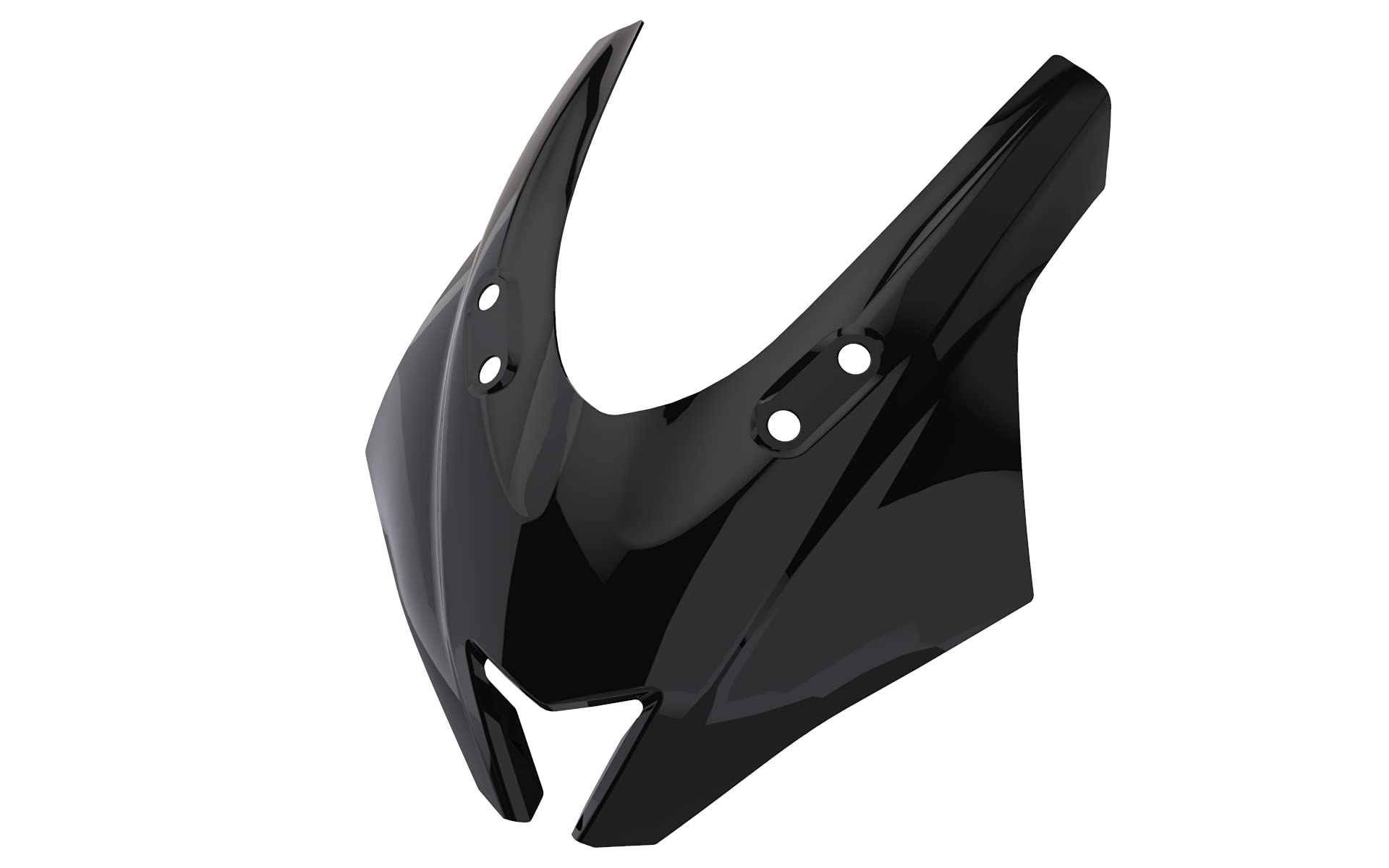 Saiga Parts R6 Headlight Razor Mask 2.0 for Yamaha R15 V3 (Gloss Black)
