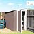 Outsunny 4' x 8' Metal Outdoor Storage Shed, Lean to Storage Shed, Garden Tool Storage House with Lockable Door and 2 Air Vents for Backyard, Patio, Lawn, Brown