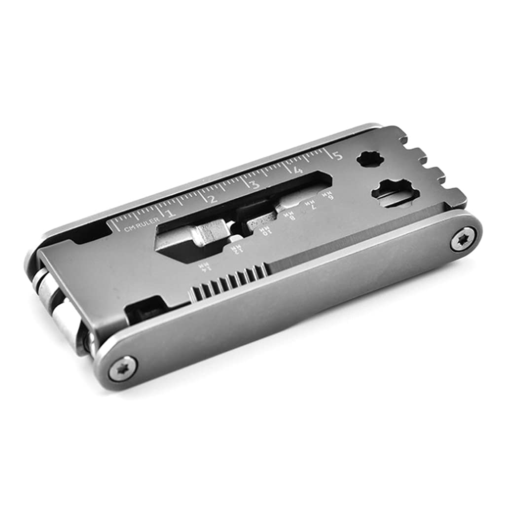 Multifunctional Bike Repair Tool - Lightweight Folding Cycling Multitool 17 Functions Outdoor Adventures