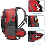 TurnWay Amanda Hiking Backpack 50L Lightweight Water Resistant, Camping Daypack Travel Bag with Rain Cover, Headphone Hole