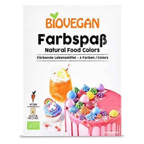 Biovegan Bio Farbspaß, bunte färbende Lebensmittel, Lebensmittelfarbe Pulver für Dekoration von Kuchen, Torten und Muffins, vegan und glutenfrei Cover