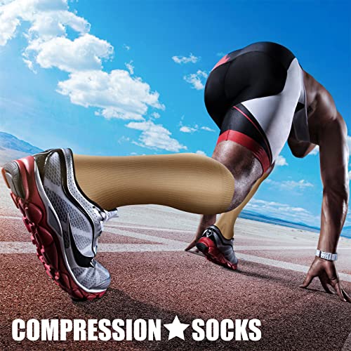 Image of Compression Socks (7 Pairs), 15-20 mmhg is BEST Graduated Athletic & Medical for Men & Women, Running, Flight, Travel, Nurses, Pregnant - Boost Performance, Blood Circulation
