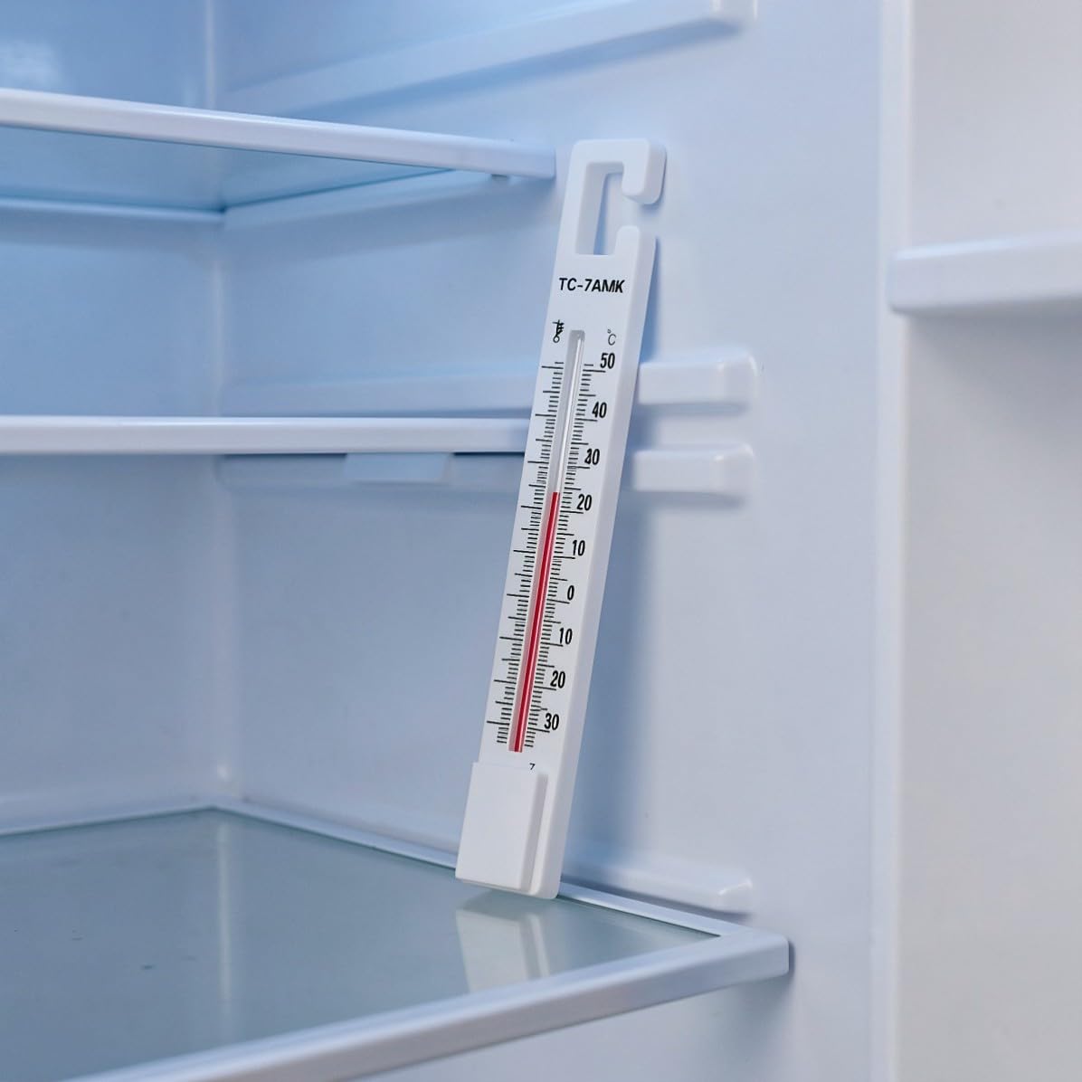 2pcs Fridge Thermometer with Hook, Dual Scale 30 to 50°c Plastic