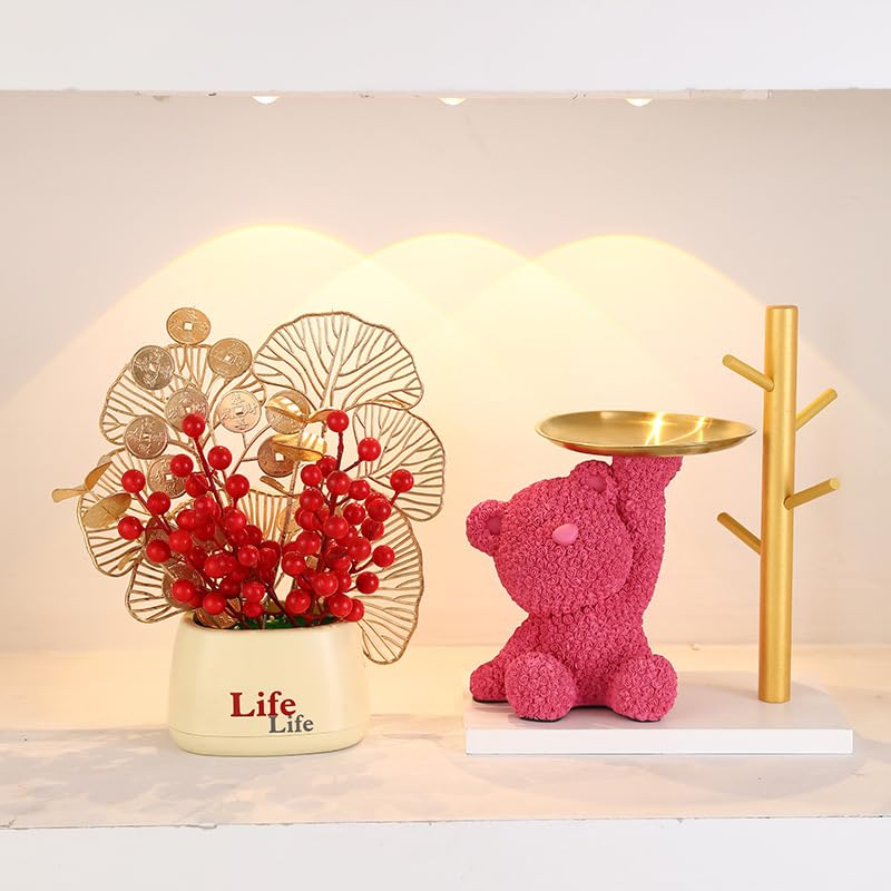 Figura de animal decorativa con bandeja de resina ideal para regalar 6