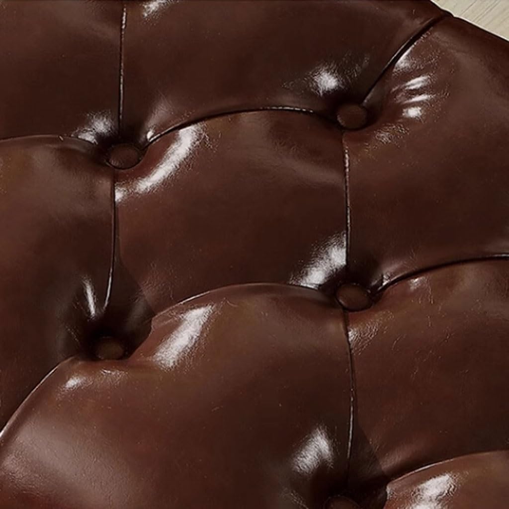 Bancs pour Chambre À Coucher Tabouret de Chevet rétro américain en Bois Massif, Tabouret à Langer en Cuir véritable, Banc de Chevet rétro élégant Pouf De Chambre À Coucher