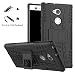 Produktbild LiuShan Sony XA2 Ultra Hülle, Dual Layer Hybrid Handyhülle Drop Resistance Handys Schutz Hülle mit Ständer für Sony Xperia XA2 Ultra Smartphone (mit 4in1 Geschenk verpackt),Schwarz