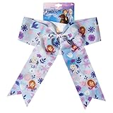 LUV HER Disney Frozen Hair Bows For Girls - One Large Printed Hair Bow Featuring your Favorite Frozen Characters - Alligator Clip - Large Bows for Daily Styling or Special Occasions, Ages 3+