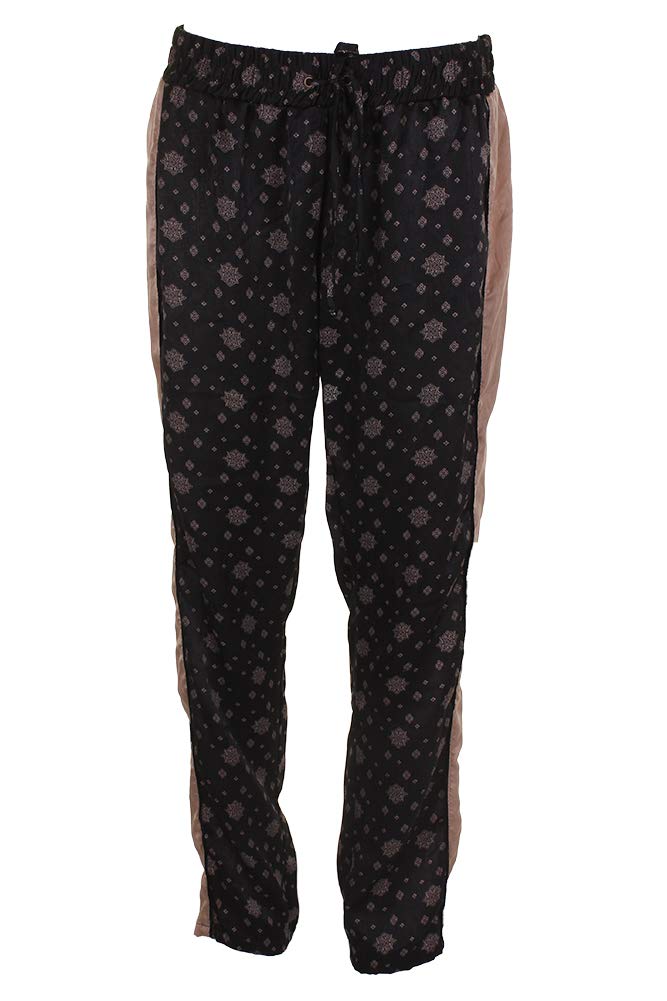 Be Bop Juniors Printed Drawstring Pants Black Gold L
