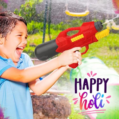 Image of Zest 4 Toyz Holi Pichkari Water Gun for Kids High Pressure Pump Action Water Gun with Holi Combo 100 Balloons and 1 Pkt Holi Color for Holi Summer Outdoor Fun for Boys and Girls- Assorted