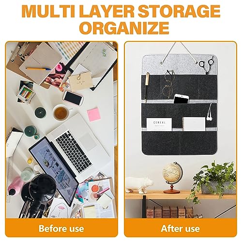 Idota Wand Organizer Hängend Tasche, 2 St. Hängeorganizer Filz Faltbare Hängeorganizer Camping Mehrfächer Aufbewahrung Hängesortierer für Büro Kinderzimmer Wohnmobil zum Schrank/Tür/Wand