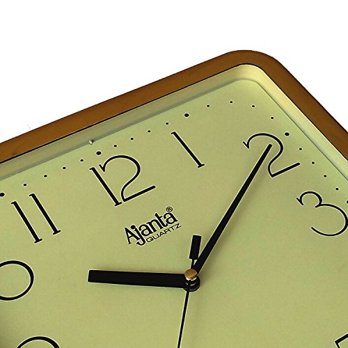 Image of Ajanta Plastic Wall Clock for Home and Offices (25 Cm X 25 Cm, Step Movement, Ivory), Analog