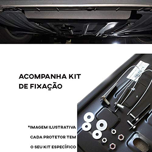 Protetor de Carter Completo Renault Kwid 2017 18 Com Parafusos Fixadores