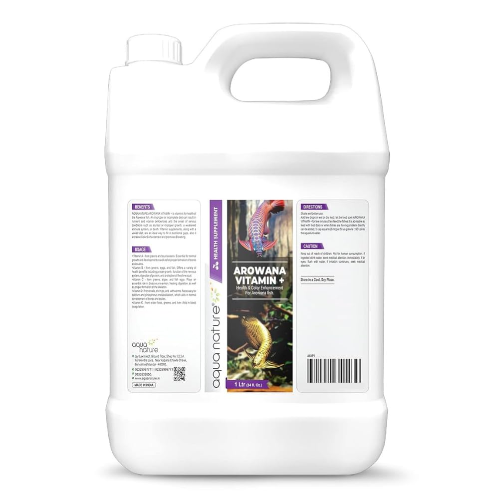 AquaNature Arowana Vitamin+ Health & Color Enhancement for Arowana Fish. (1Ltr) (B099X5WTJ1) Amazon Price History, Amazon Price Tracker
