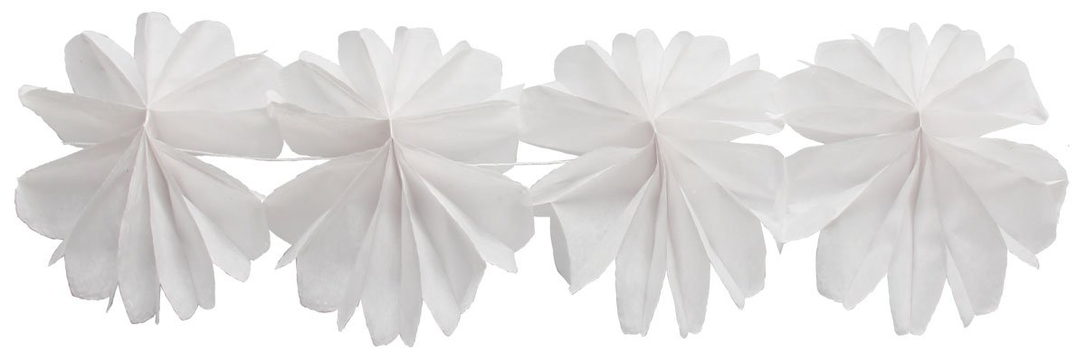 Party Partners Design White Honeycomb Tissue Garland Decoration