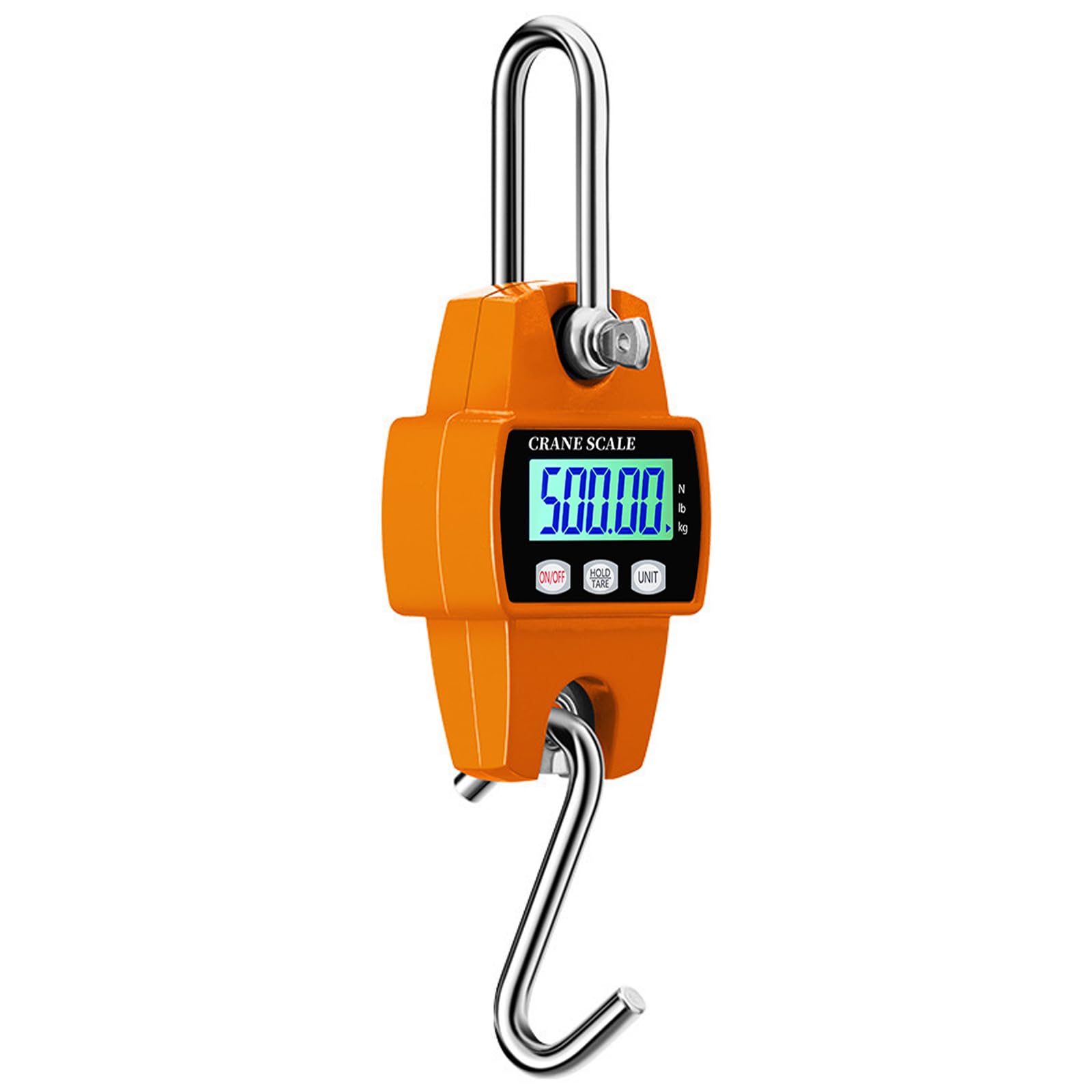 Balance électronique suspendue 500 kg (1100 lbs) pour grue, avec mini écran LCD portable et crochet. Idéale pour la ferme, l'usine, la chasse, le pesage portuaire, les matières premières sidérurgiques