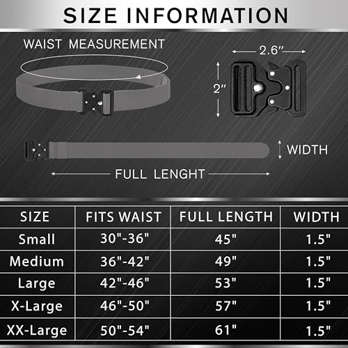 Image of TECEUM Tactical Belt - Heavy-Duty & Quick Release - Military, Work, Rigger, Duty & Utility Belt for Men
