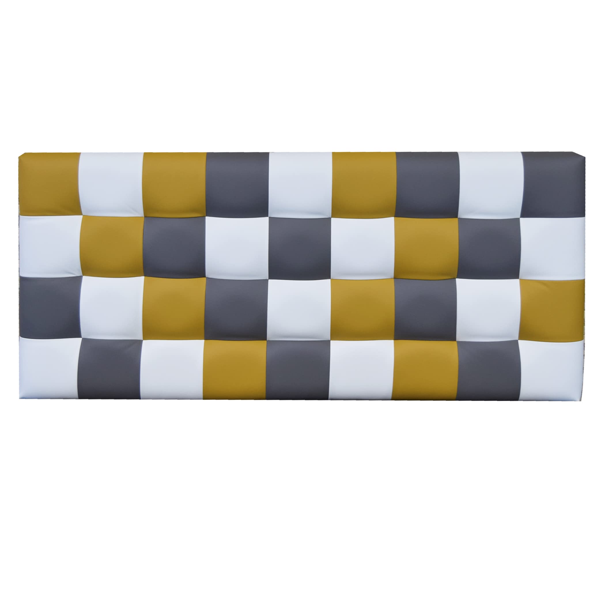 ONEK-DECCO Cabecero Tennessee con Botones, tapizado en Polipiel de Dormitorio Medidas cabecero de Cama niño, Juvenil y Matrimonio Cabezal Blanco, Acolchado (200 x 70, Gris)