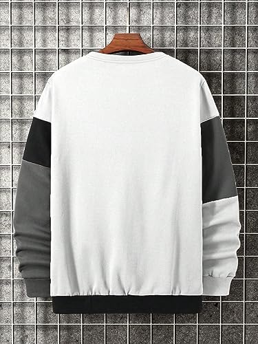 Floerns Men's Casual Colorblock Long Sleeve Sweatshirt Thermal Pullover Tops2