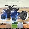 MAMIZO 6V Kids Electric Ride on Car, ATV Quad Bike with MP3 Music Player, Trumpet and LED Lights, USB Charging, Children Vehicle Quad Electric Car 3-5 km/h, for 3 Years Old Boys Girls, Black #2