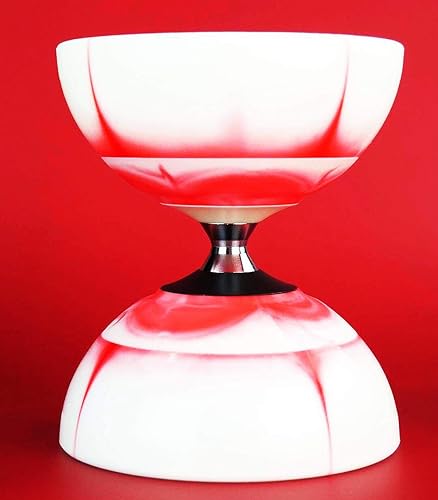 DSJUGGLING Fire Chinese Yoyo Juego de diábolo con triple rodamiento (rojo fuego)