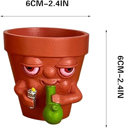 Miniatura 7 de Divertida maceta para suculentas de interior, maceta divertida personalizada, maceta creativa con tubo y encendedor, maceta para suculentas maceta