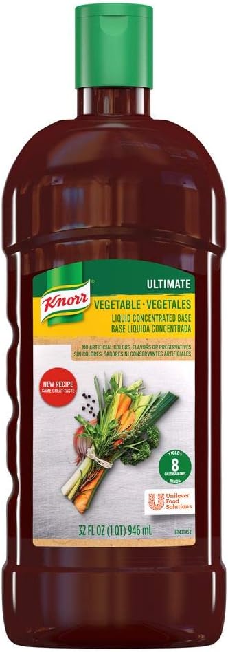 Professional Ultimate Vegetable Liquid Concentrated Base Scratch Like Flavor Aromatic Stock Base, Gluten Free, No Artificial Flavors, Colors, Preservatives, No Added MSG, 32 oz, Pack of 4