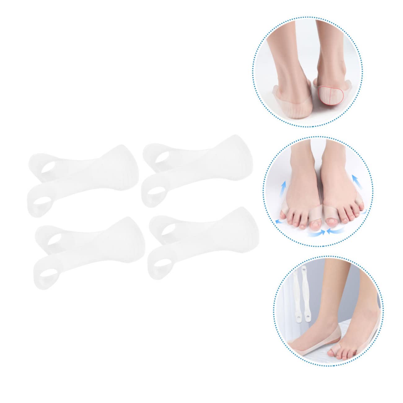 HAPINARY 4pcs Separators for Women Straighteners Comfortable for Shoes Pedicure