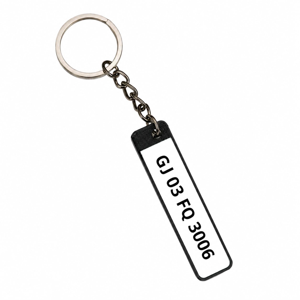 Personalized Number Plate Keychain, PLA 3D Printed, Custom Name and Number Design for Bike and Car Keys-image-2